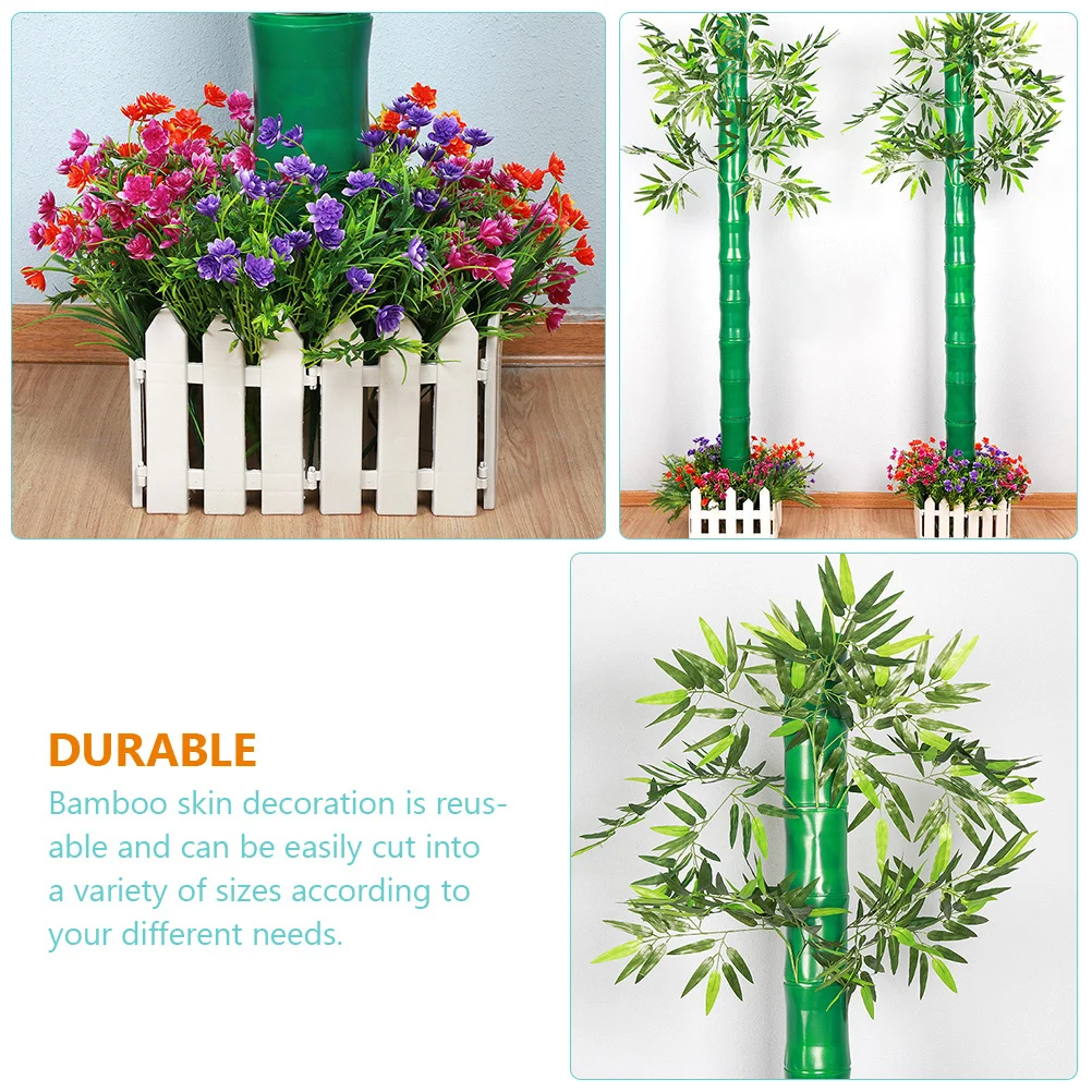 5 قطعة غطاء الأنابيب الاصطناعية لحديقة المنزل ديكور ذاتي الصنع الصرف التدفئة حماية محاكاة أنبوب الخيزران حلية #4