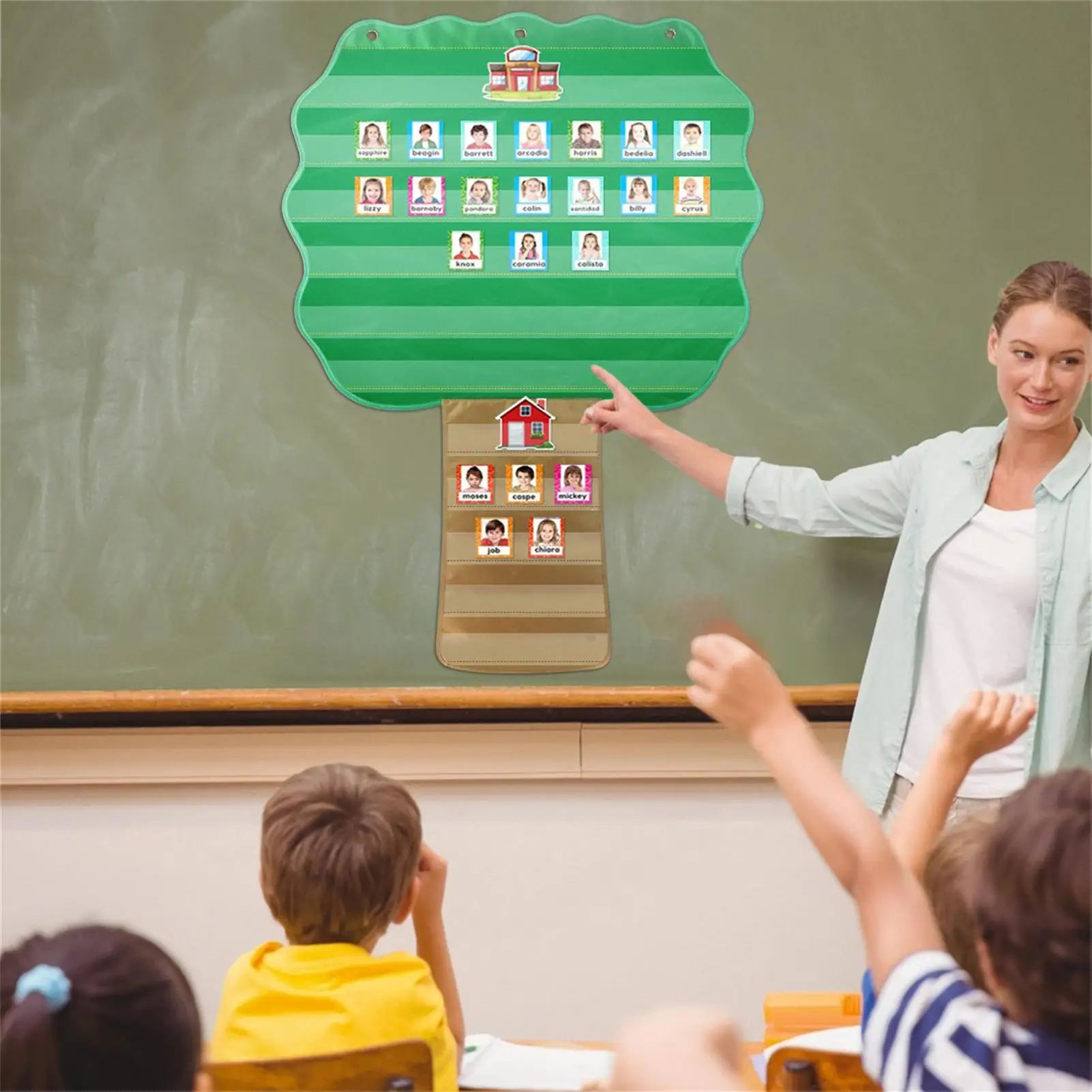 Tree Pocket Chart Visueller Zeitplan Home Chart Routine Cards Sheet Satz Construction, Event Sorting, Word Recognition Tree