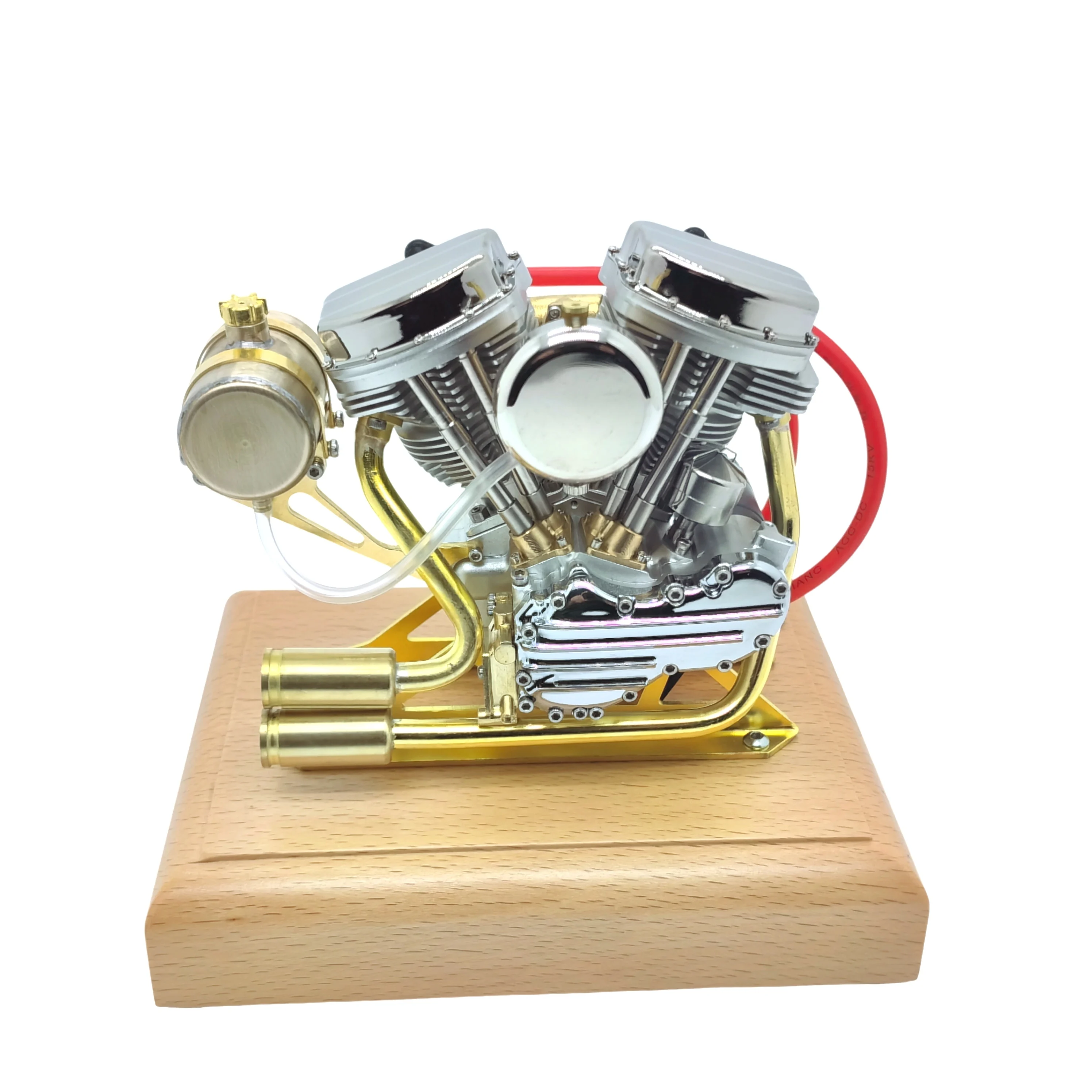 V-twin Four-stroke R30 Panhead Motorcycle Gasoline Internal Combustion Engine Model Toy Can Be Adapted for Physical Experiments