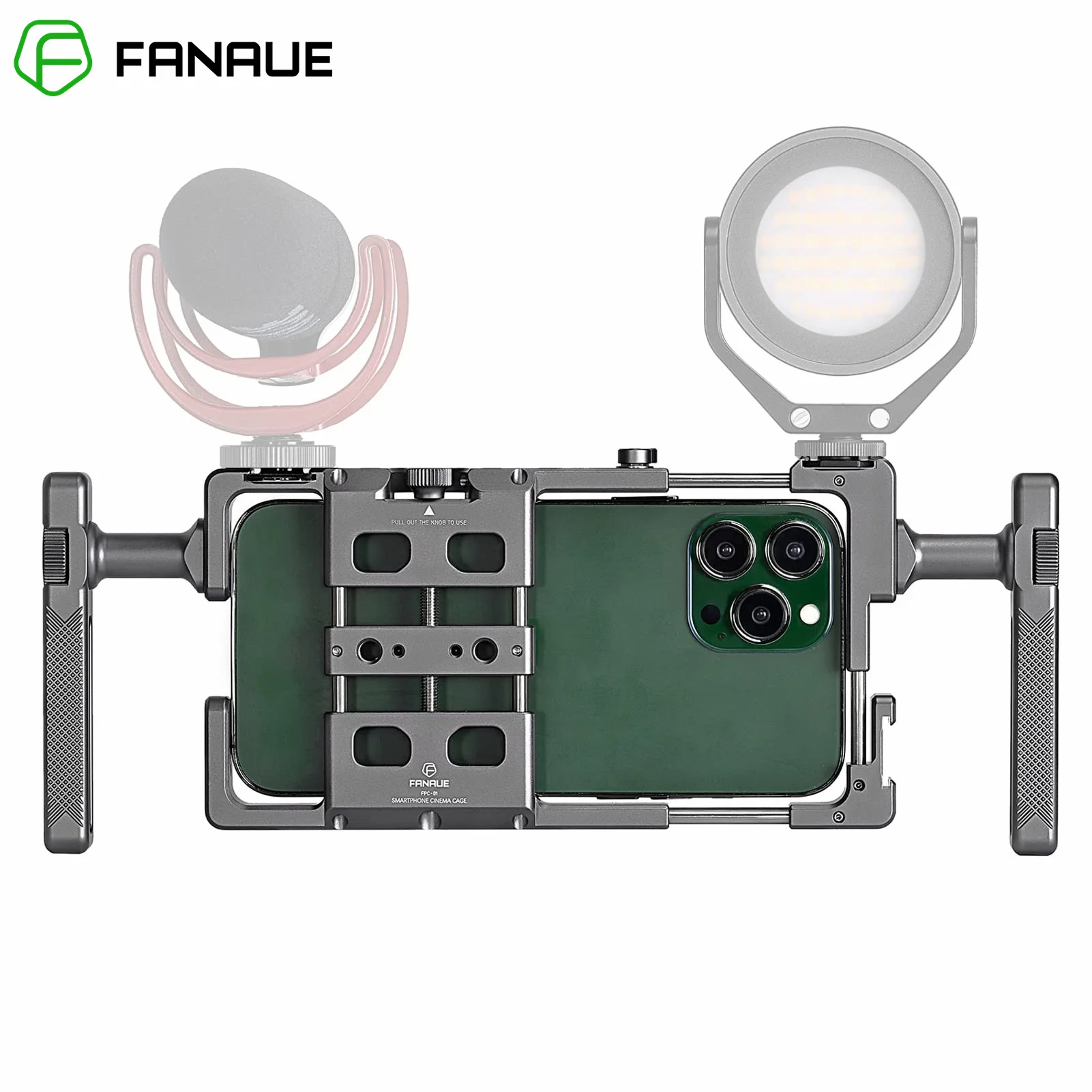 

FANAUE Universal SmartPhone Cage Phone Photography for iPhone 15 14 13 Samsung Huawei Xiaomi OPPO for Videoing Vlogging