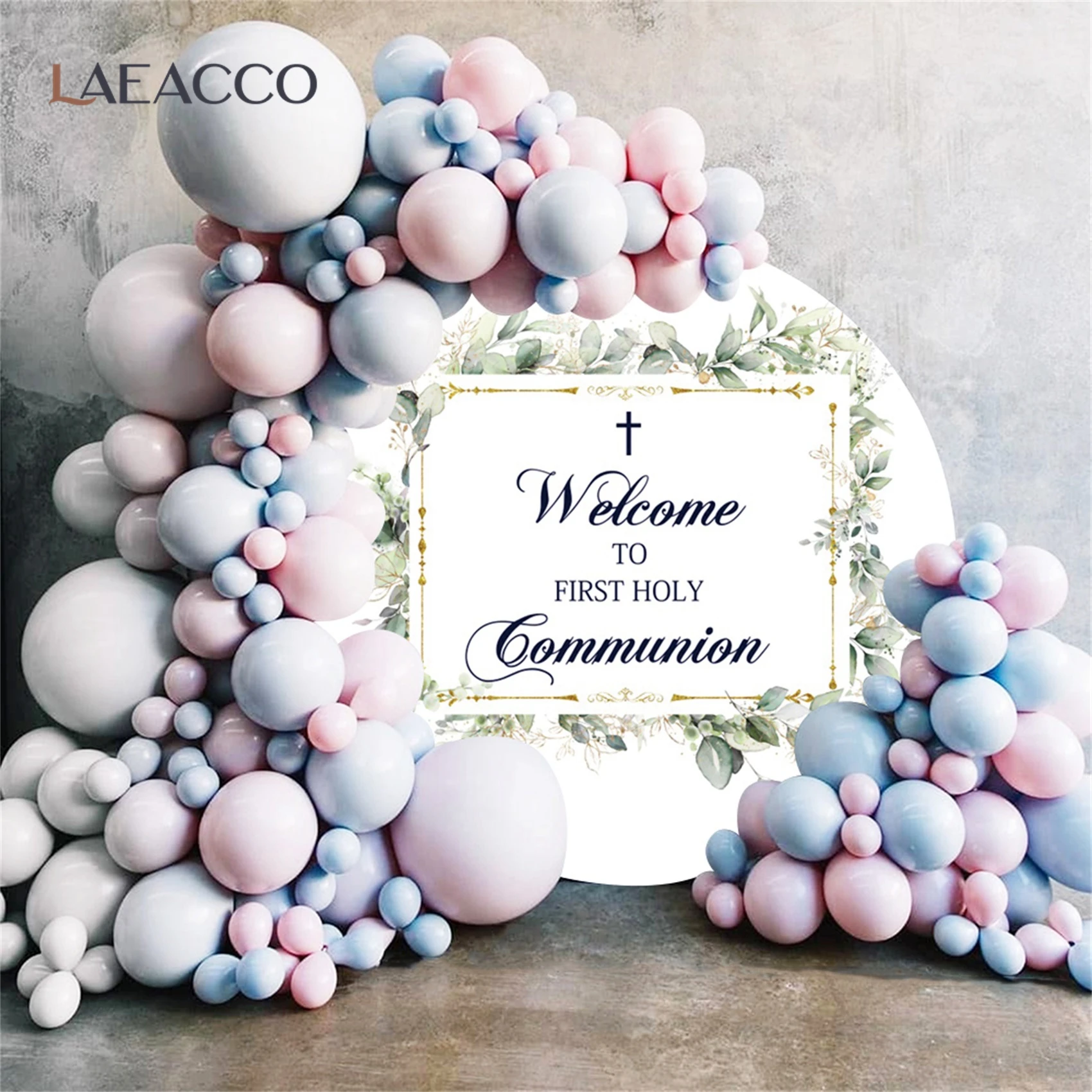 เจ้าหญิงน้อย Turning วันเกิดรอบการถ่ายภาพพื้นหลังมงกุฎดอกไม้สีชมพูตกแต่ง Baby Shower ปรับแต่งฉากหลัง