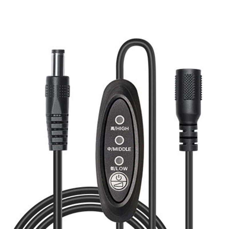 97QC Universally 5V 5.5x2.1mm 3ギア調整可能な電源アダプターモーターブロワーファンのブレイネススピードコントロール