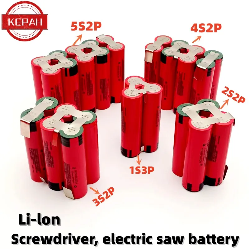 Dostosowana bateria 18650 GA 30A wkrętarko-wiertarka elektryczna bateria Li-lon 3 s2p 4 s2p 5 s2p 1 s3p 2 s2p 3.7V-21V 3500mAh -10500mAh