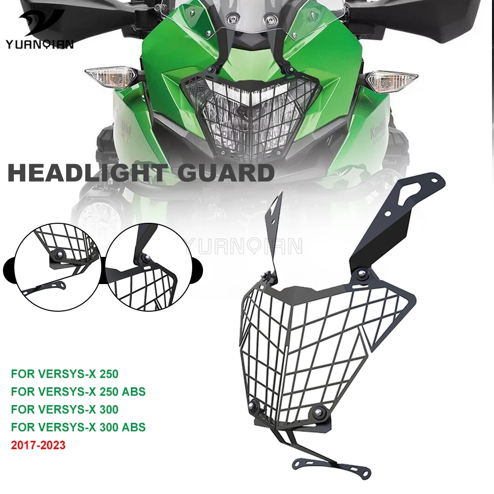 

Защитная решетка для фар мотоцикла, крышка для Kawasaki Versys-X 250 300 ABS 2017-2023 VERSYS X 2022 2021 2020 2019 2018