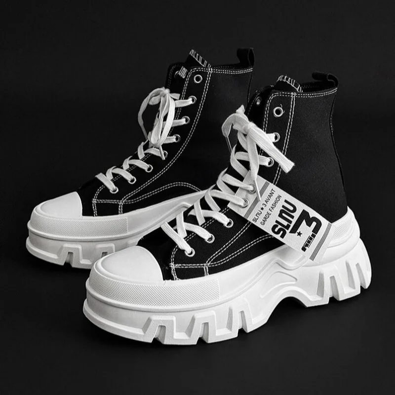 

Women Vulcanized Casual Shoes Lightweight Canvas Sneakers Comfortable Flats Size 41 42 High-Top Sports Shoes Chaussures Femme