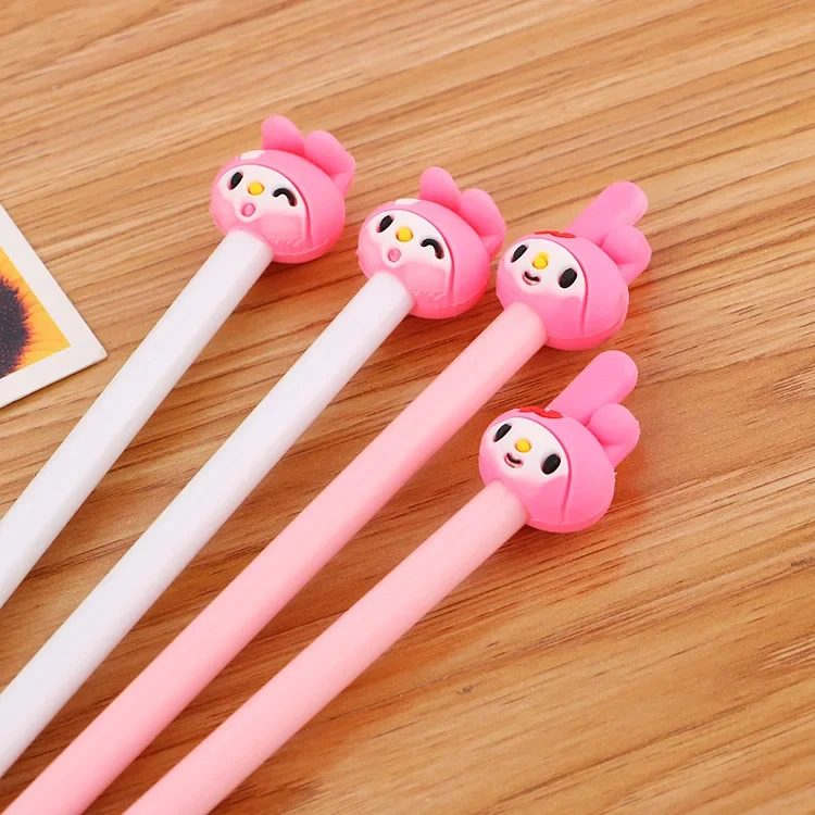 50pcs  Creative cute girl melody neutral pen learning stationery student water-based pen high-quality office signature pen B