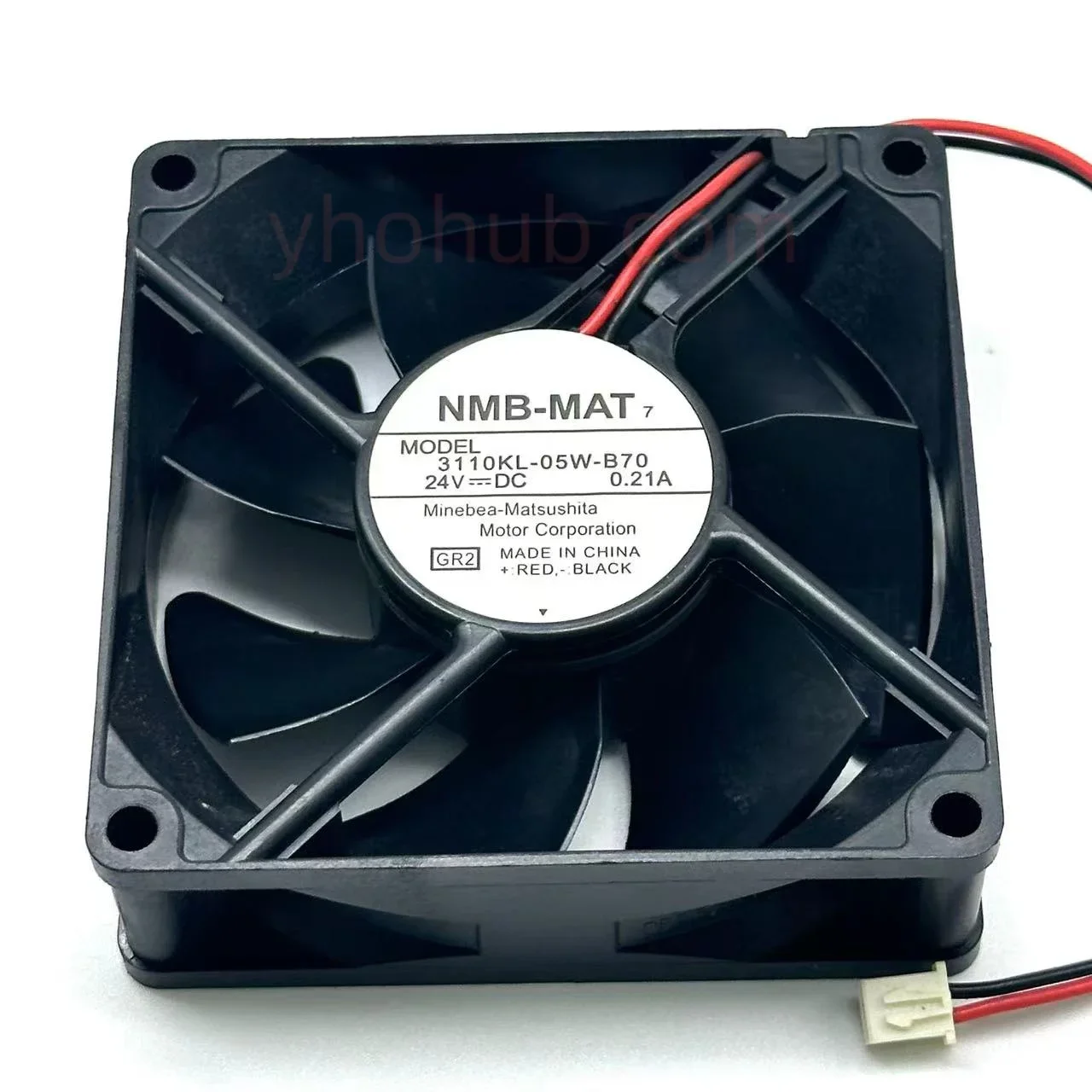 

NMB 3110KL-05W-B70 DC 24V 0.21A 80x80x25mm 2-Wire Server Cooling Fan