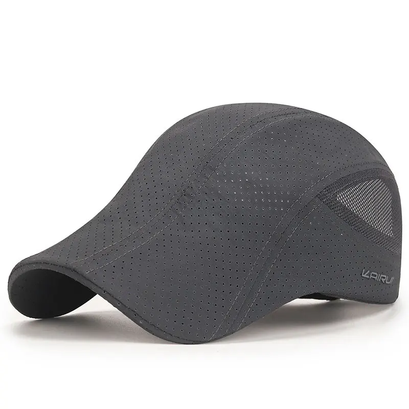 Atmungsaktive Sport-Mesh-Kappe, verstellbar, zum Laufen im Freien, Sonnenschutz, Baskenmütze, Sonnenhut, Baseballkappe für Damen und Herren