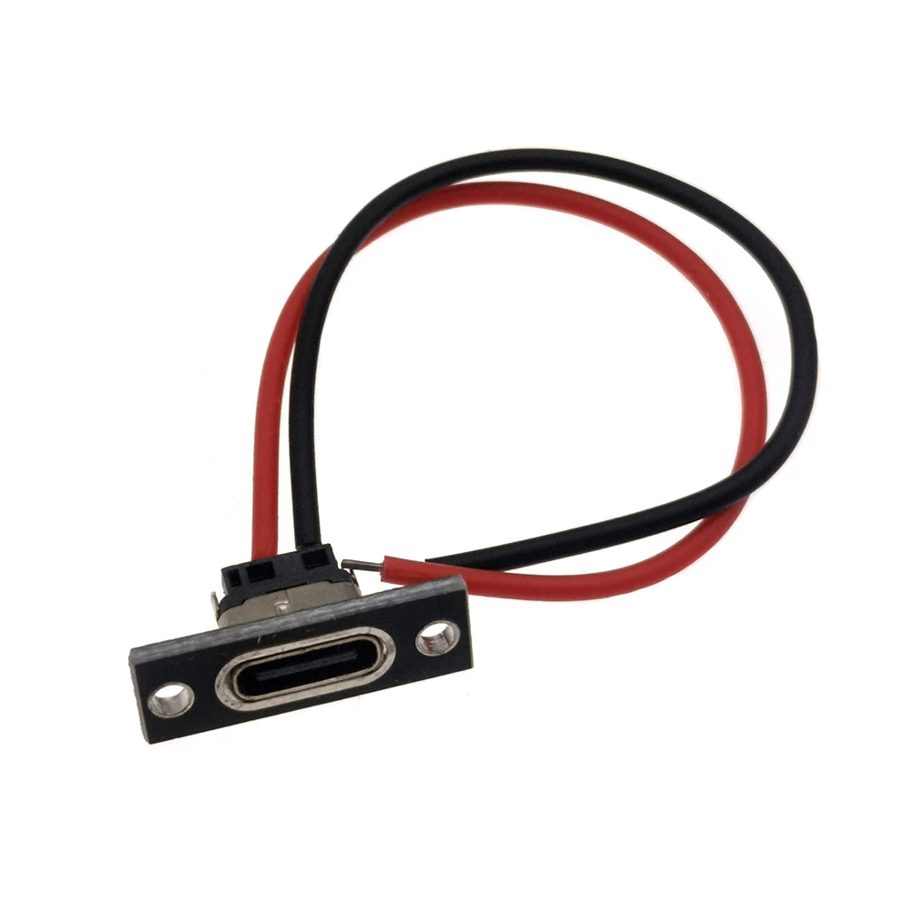 Гнездовой разъем USB C типа C 2/4/6 контактов, гнездовой разъем, панель для зарядки, розетка стандартного типа с винтовой фиксирующей пластиной