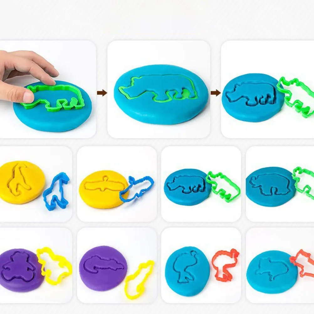 42 stks Kleurrijke Klei Dier Mallen Kids Diy Plasticine Tool Set Voor Fun Home School Craft Activiteiten Levert