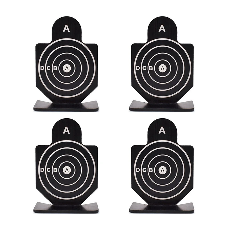 4Pcs IPSC Competitive Sports Mini Alloy Human Shape Targets Durable Easy Install Easy To Use