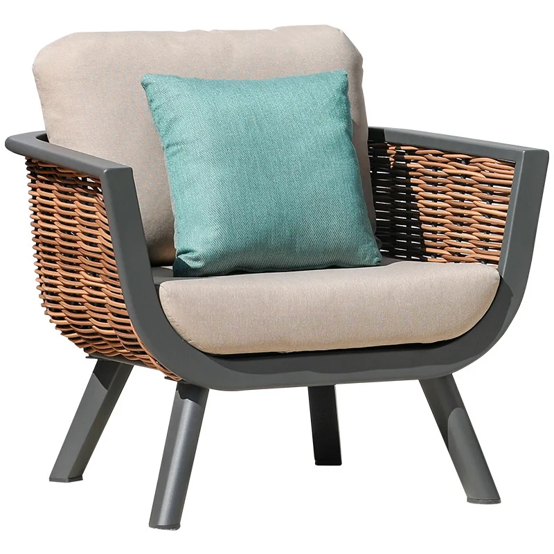 

Outdoor sofa courtyard villa balcony leisure open-air waterproof homestay outdoor garden terrace rattan sofa combination