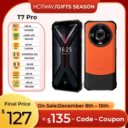 HOTWAV T7 Pro Smartphone Android 13.0 Octa-Core-Prozessor 6 GB + 256 GB 8 MP Frontkamera 6280 mAh Akku 6,6 Zoll FHD-Display Mobiltelefone