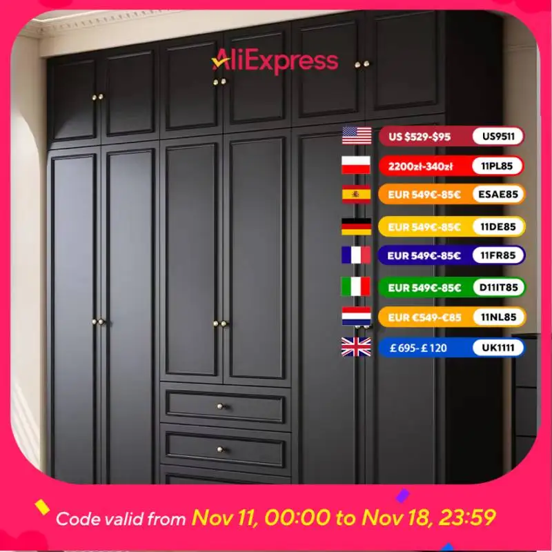 

Storage Hanging Clothes Wardrobes Wooden Luxury Adult Organizer Clothes Closet Space Saving House Armarios De Ropa Furniture