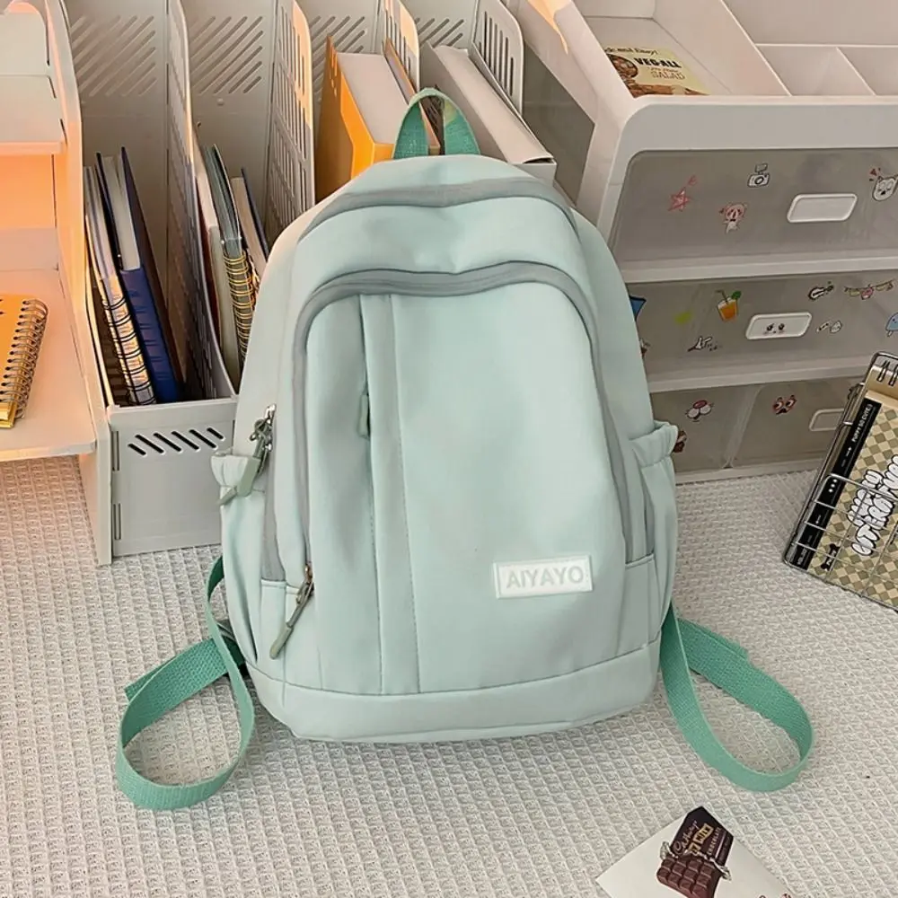 Waterproof Students School Bags Ins Multi Pockets High School Backpacks Candy Color Large Capacity Teenage Shoulder Bags Girl