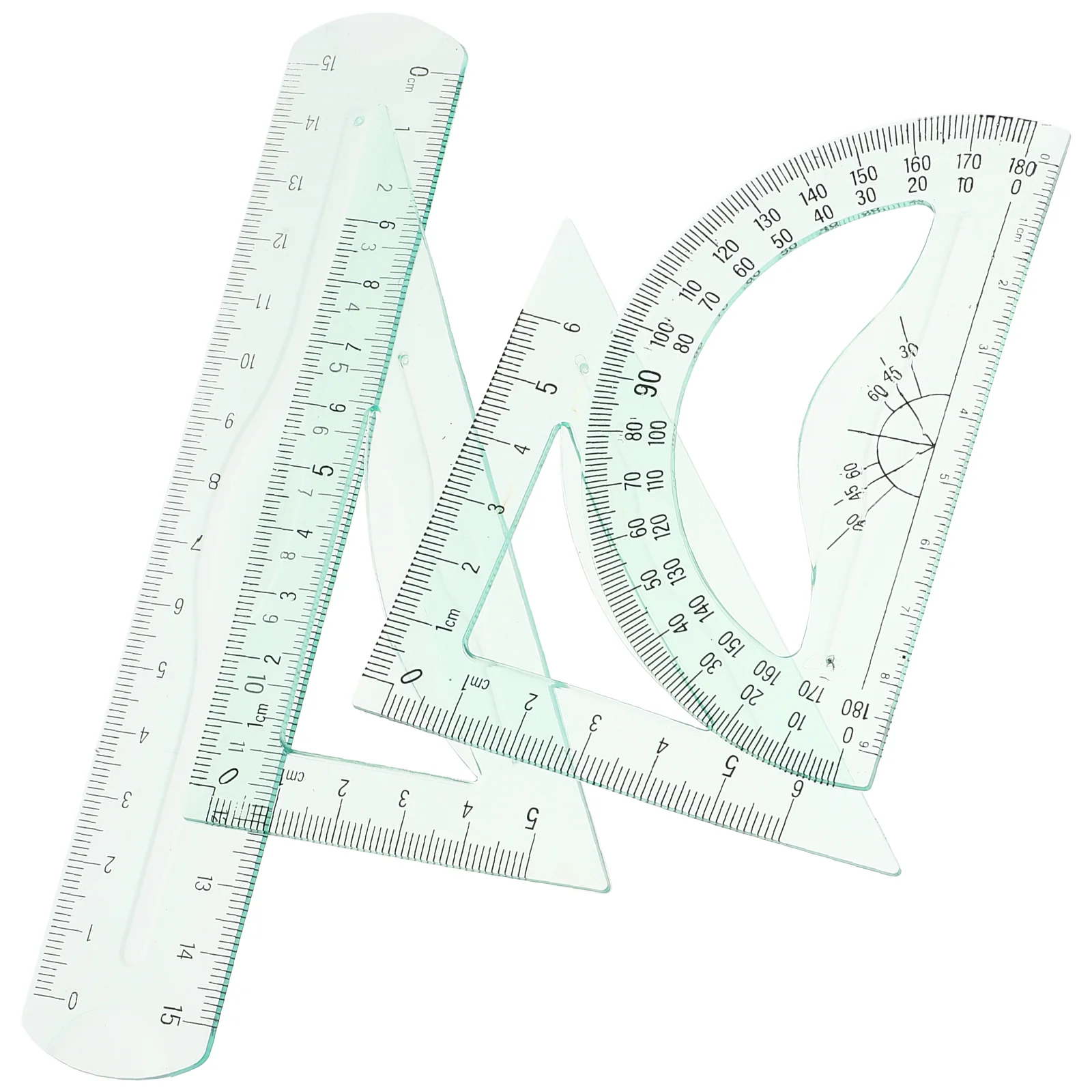 

Ruler Soft Drafting Tool Drawing Triangle Protractor Boys Office School Must Have Green Geometry Students