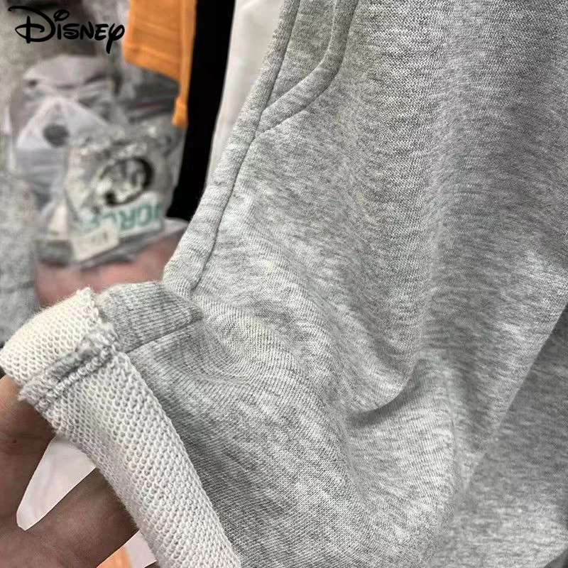 Disney New Arrival Top Fashion Cotton Cartoon Mickey Embroidery Summer High Elastic Waist Casual Loose Fit Terry Women Shorts