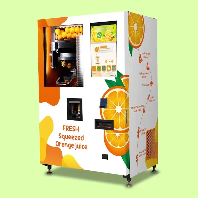 New fresh orange juice vending machine