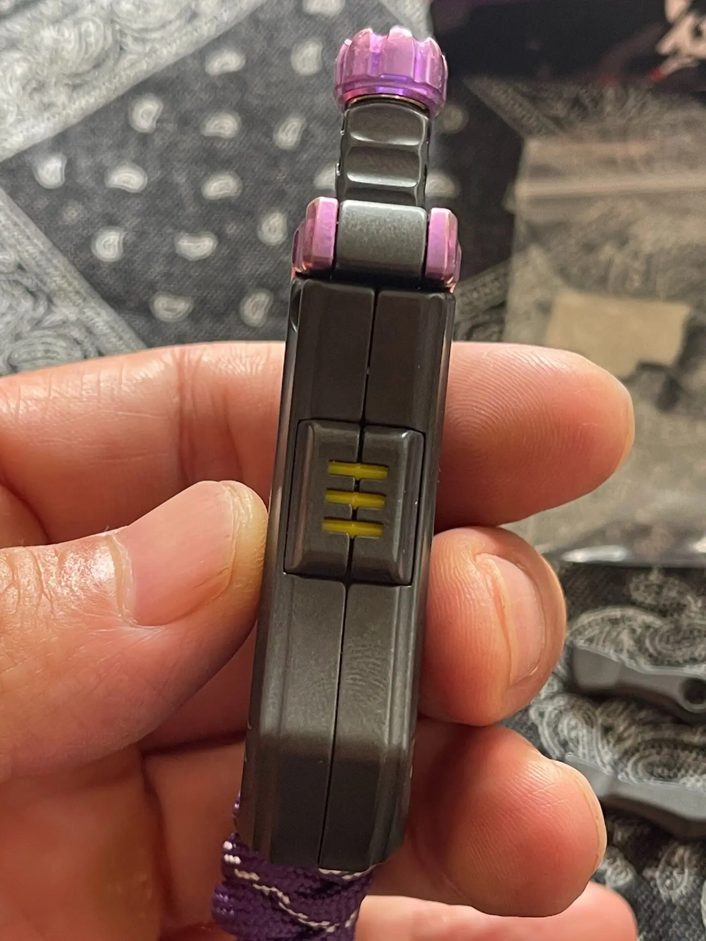 Used EDC Zirconium Master Sword Ice Crystal Titanium Rotor Tuning Fork Set Knife Falling Luminous Tube