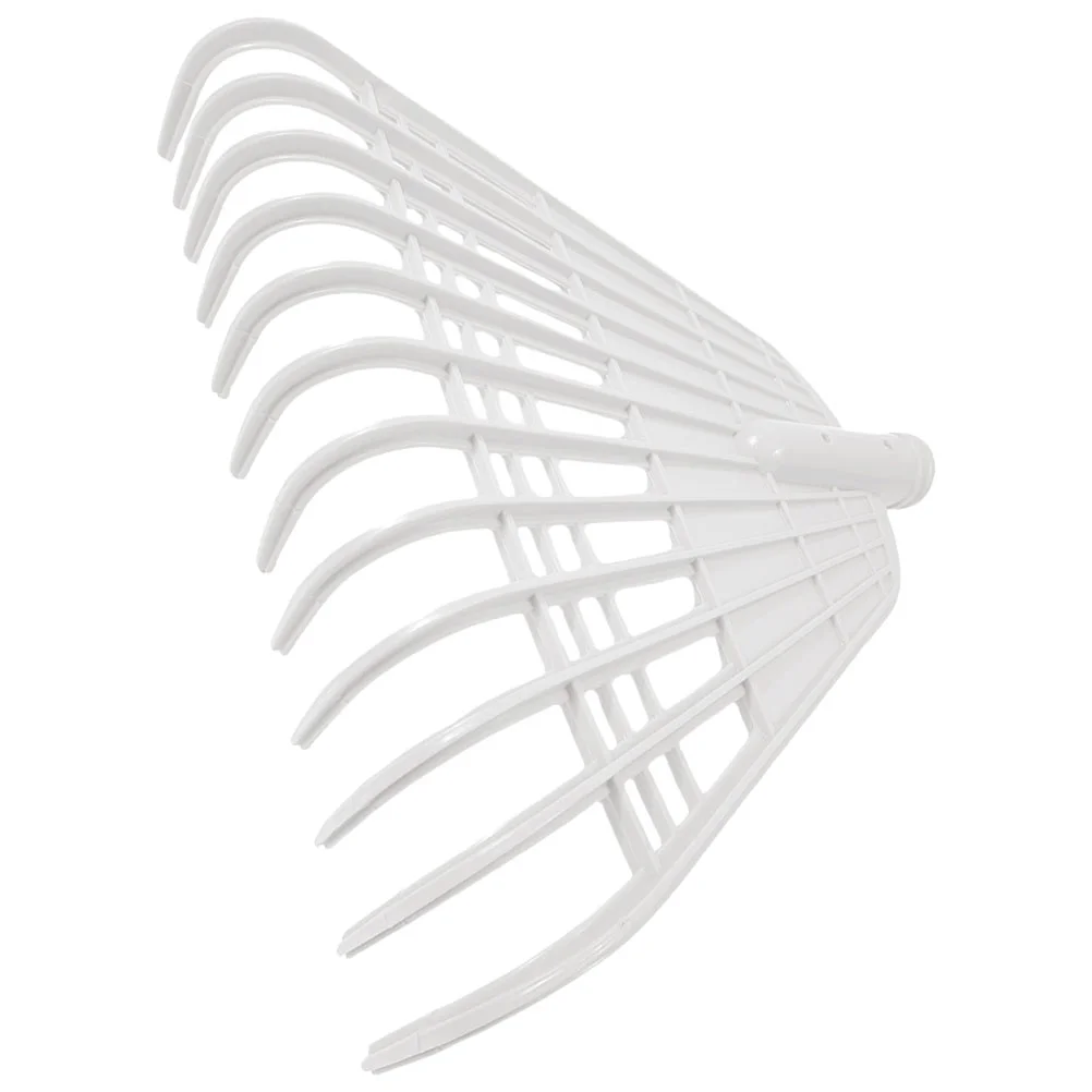 Leaves Grass Rake Lawn Replacement Head White Plastic Rakes for Lawns Heavy Duty