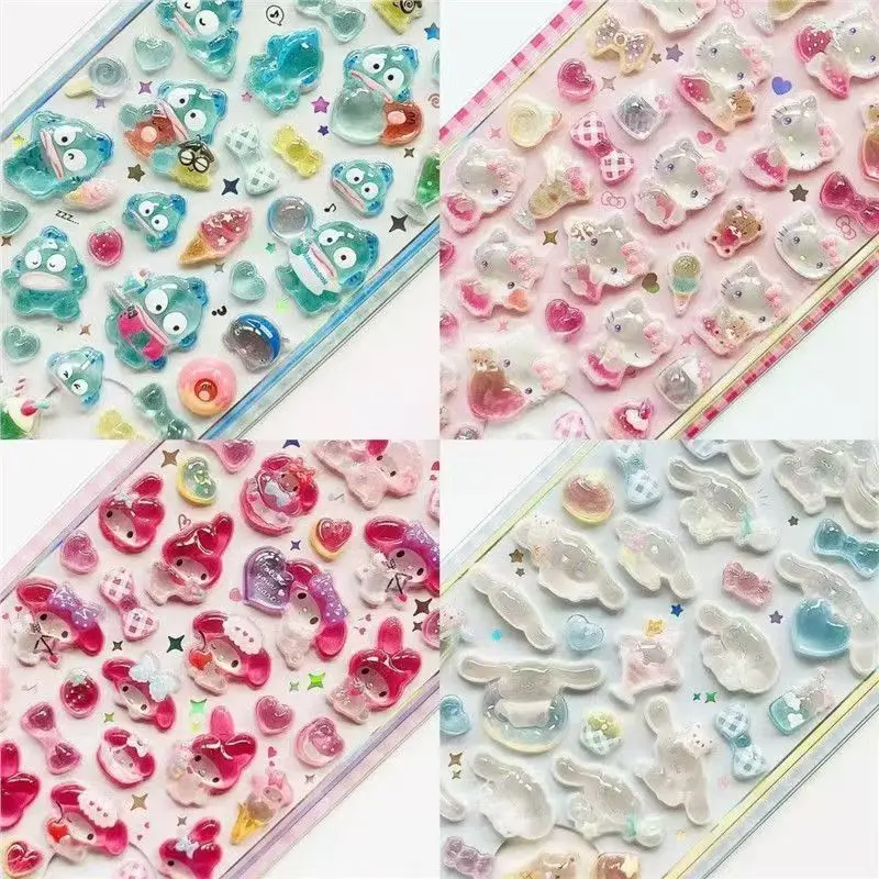 Sanrio 3D Crystal Stickers – Suitable for Decorating Phone Cases, Journals, and Scrapbooks; Great as Gifts for Children image 3