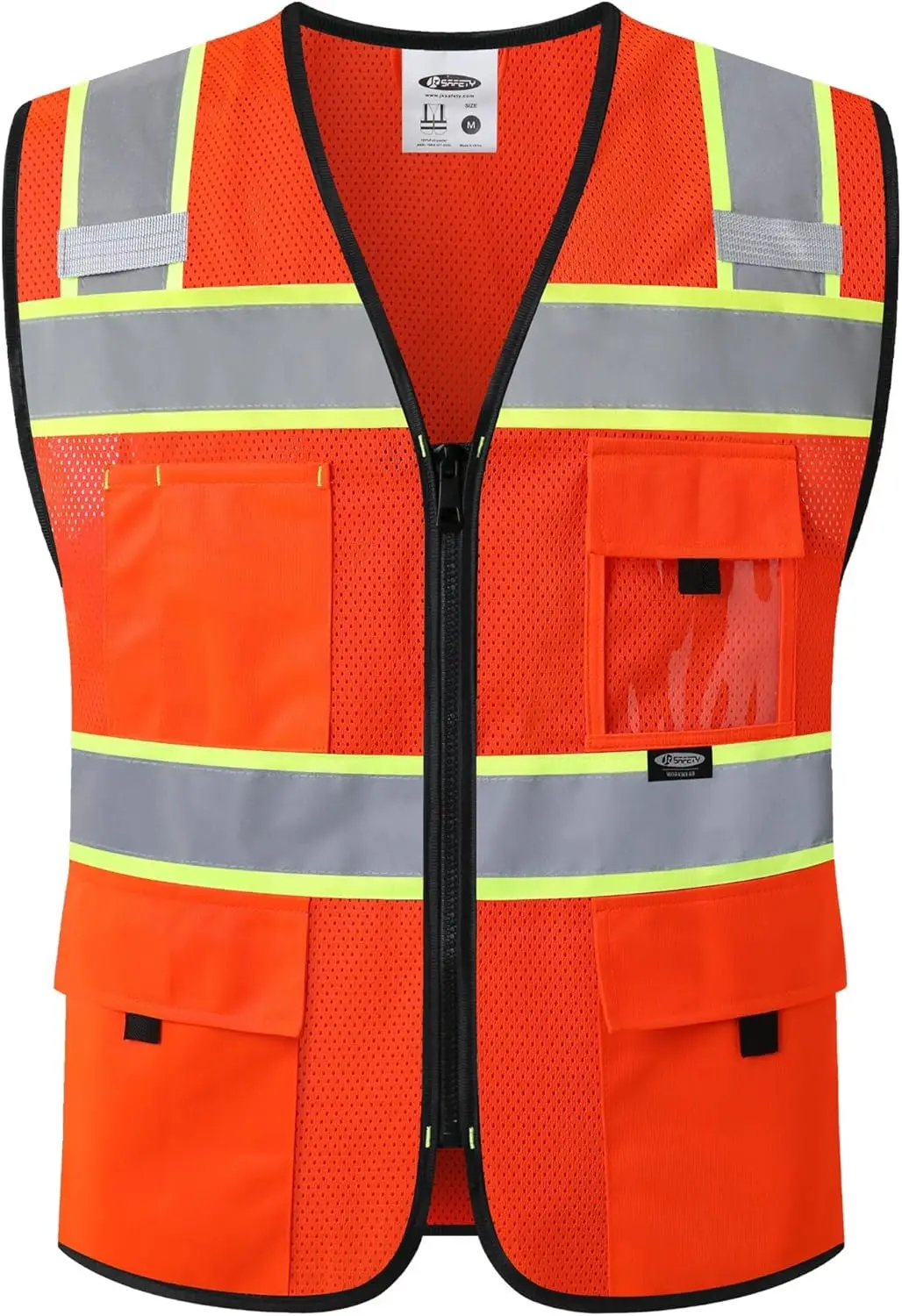 

High Visibility Safety Vest with Pockets, ANSI Standard for Men and Women