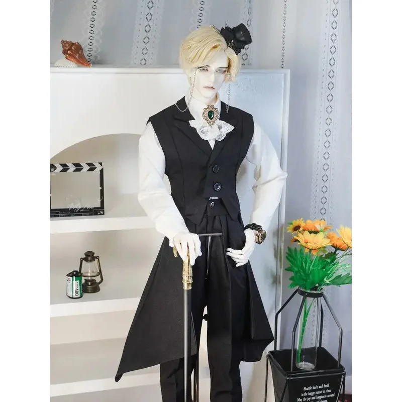 Ropa para muñeca 1/3, traje para muñeca Bjd de 75cm, conjunto de chaleco, chaleco, camisa y pantalones, juguetes para jugar a las casitas, accesorios para muñecas, sin muñeca