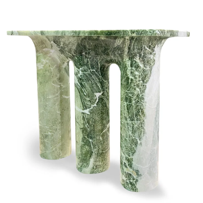 2026 sell Marble emerald green three feet integrated side few modern simple light luxury coffee table living room side dining ta