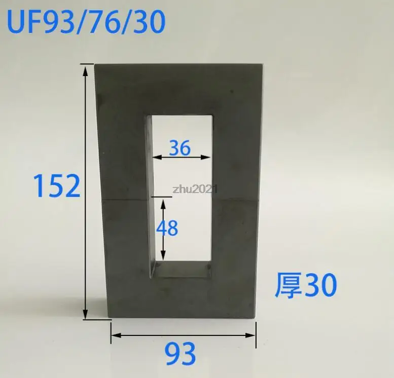 1Pair UF93 93/76/30 MnZn PC40 UU Shape Transformer Ferrite Core  RF choke Ferrite Bead