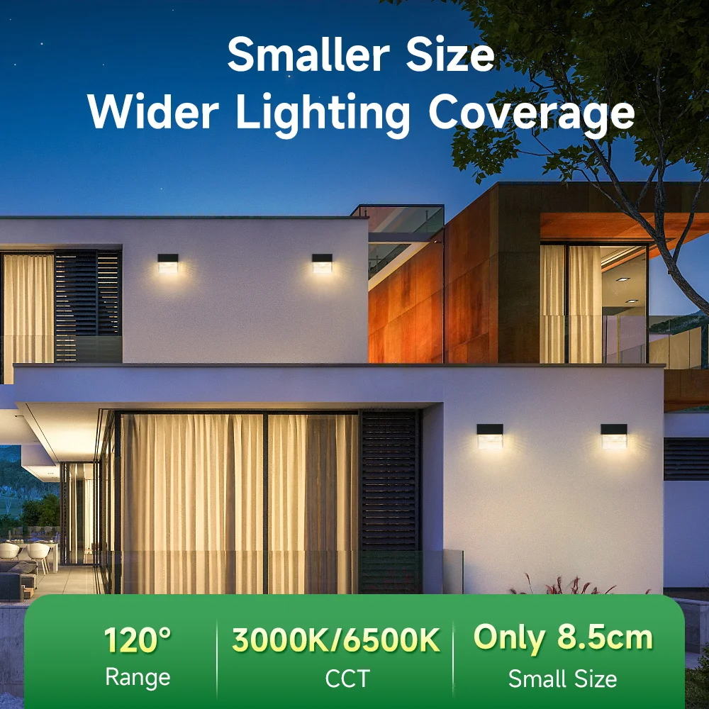 Солнечная светодиодная лампа, уличный водонепроницаемый настенный светильник, уличные фонари, наружное украшение сада, двор, крыльцо, дорожка, солнечный настенный светильник для дома