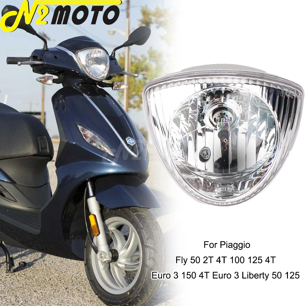 Faro trasparente per Scooter con faro anteriore e-mark fascio Hi/Lo PER FLY 50 2T 4T 100 4T 125 4T Euro 3 150 4T Euro 3 Liberty 50 125