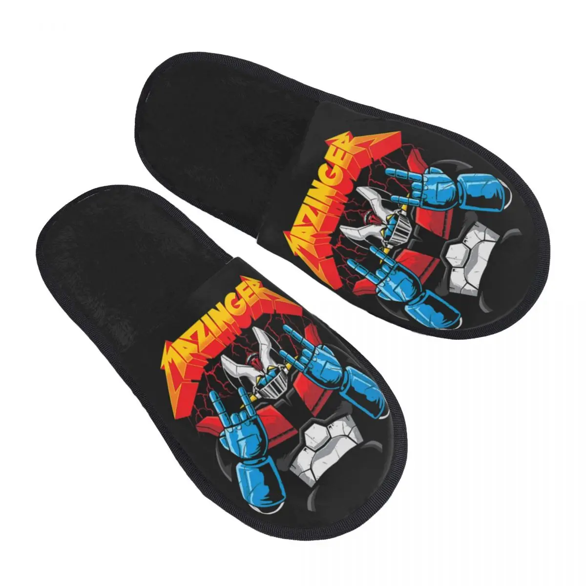 

Custom Grendizer Mazinger Z Soft Memory Foam House Slippers Women UFO Robot Anime Cozy Warm Anti-Skid Slipper