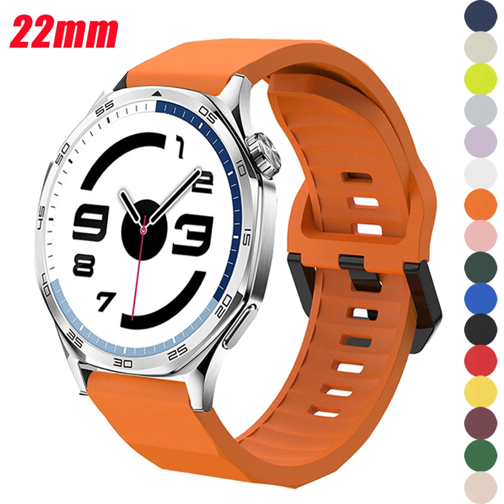 22mm Uhrenarmband für Samsung Gear S3 Frontier Classic/Watch 3 45mm 46mm Silikonarmband für HUAWEI GT6 GT 6 Pro 46mm Armband