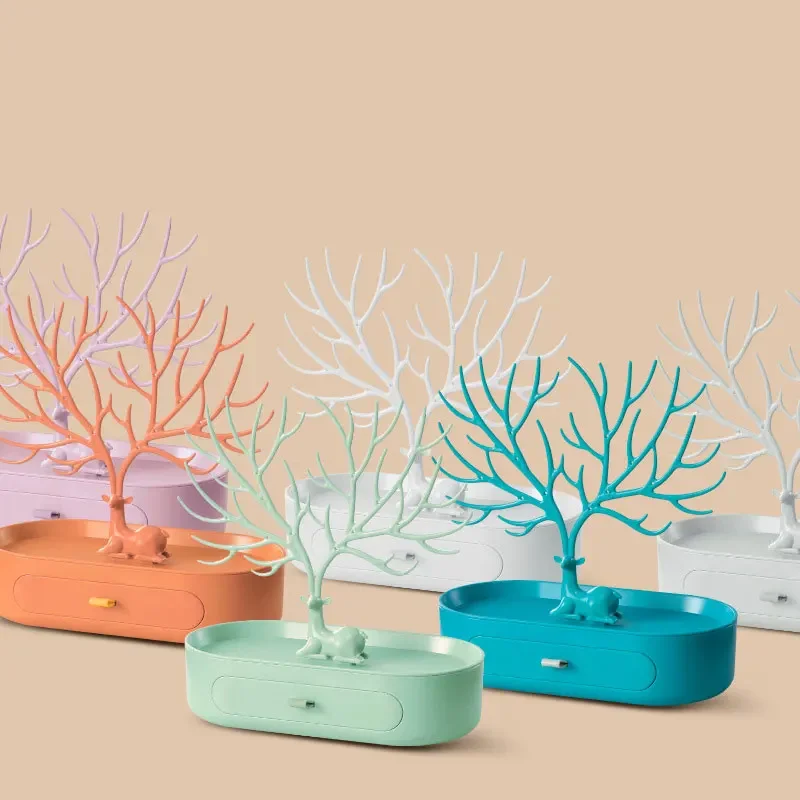 Sieraden Display Rack Ketting Oorbellen Ring Opslag Plank Stand Lade Boom Organizer Box Lade Woondecoratie Accessoires