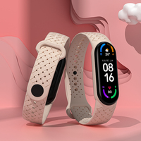 Silicone watchbands For Xiaomi Mi Band 7 NFC Wrist Replacement Miband Sport bracelet Air-hole Watch Correa mi band 6 5 4 3 strap