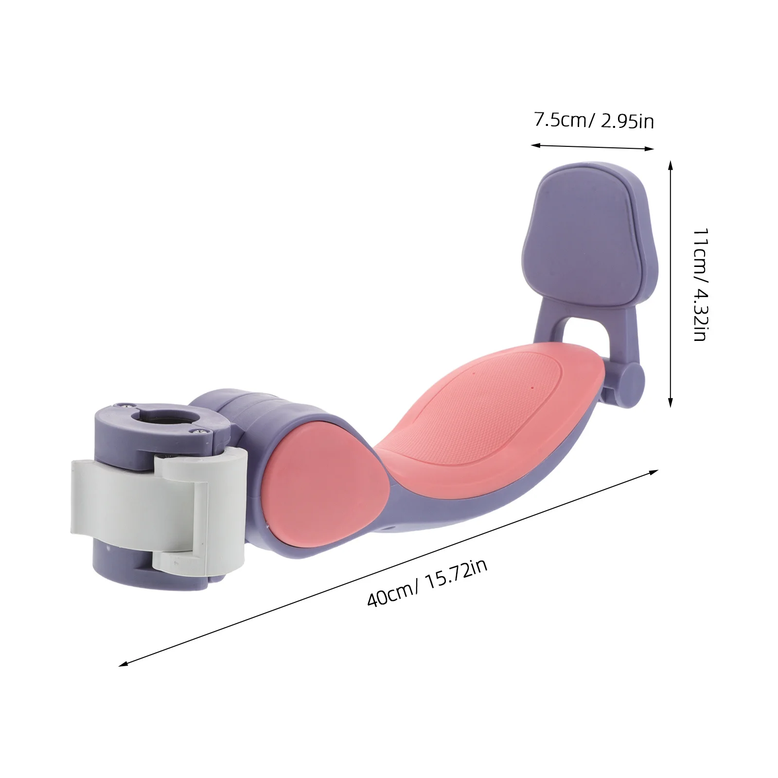 Sedile per scooter per bambini regolabile Attacco per sella in plastica pieghevole Cuscino di ricambio per monopattino addensato per la guida del bambino