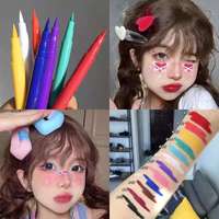 New Fluorescent Waterproof Eyeliner Gel Pen Face Color Paint Eyeliner Pen Colorful UV Halloween Christmas Party Stage Makeup Art