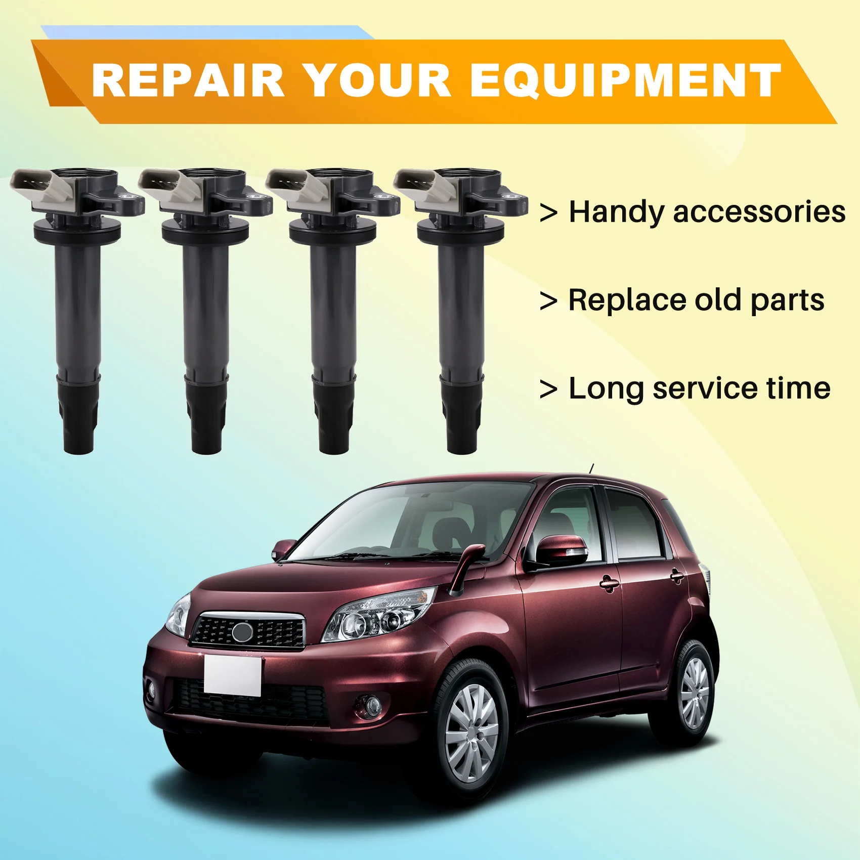 # 00Y автомобильные детали и аксессуары, автомобильная катушка зажигания для Daihatsu TERIOS SIRION Toyota PASSO TOWNACE, черный