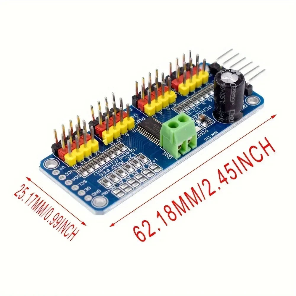 Picture 4: 1-2PCS PCA9685 Robot Controller IIC Interface 16 Channel 12-Bit PWM Servo Motor Driver Board for Arduino Robot/ Raspberry Pi