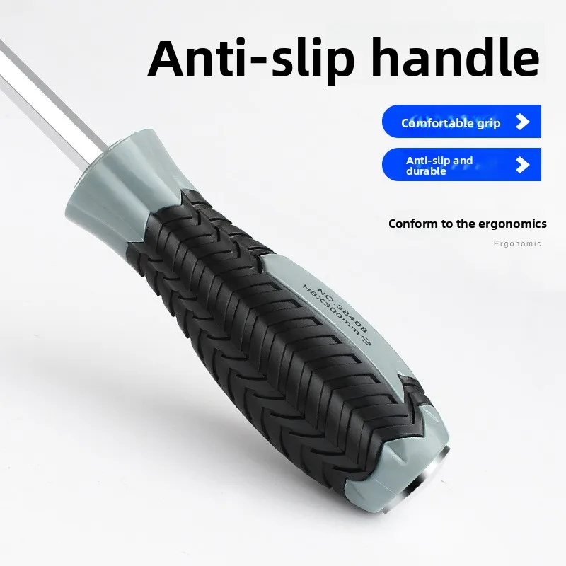 مفك براغي مثقوب أساسي متقاطع من سبائك الصلب ذات شفرة مسطحة ومفك براغي ذو مقبض مسطح مع سترون