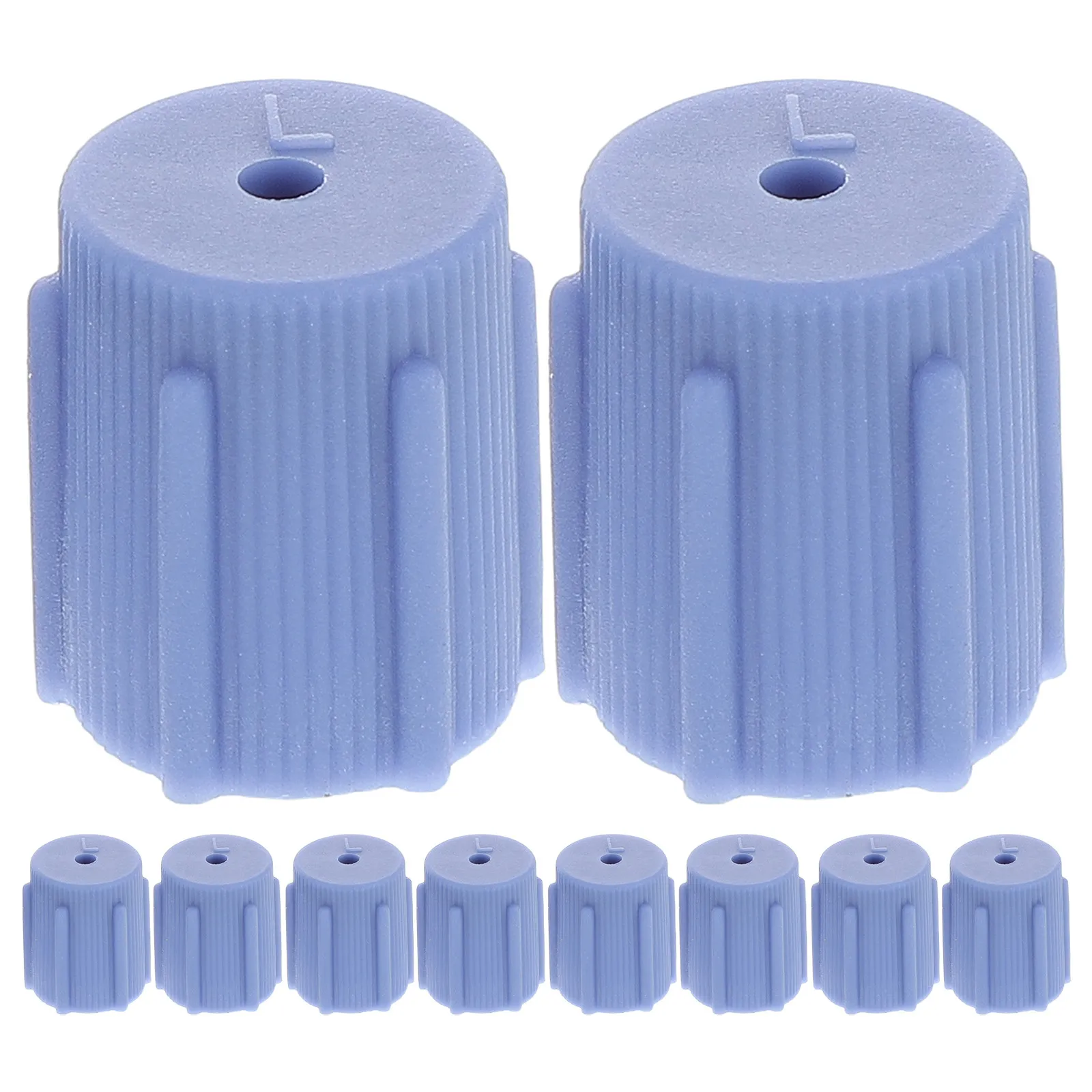 

10Pcs Automotive Air Conditioning Valve Caps Leakproof Replacement for Car Ac Maintenance Accessories High Low Pressure
