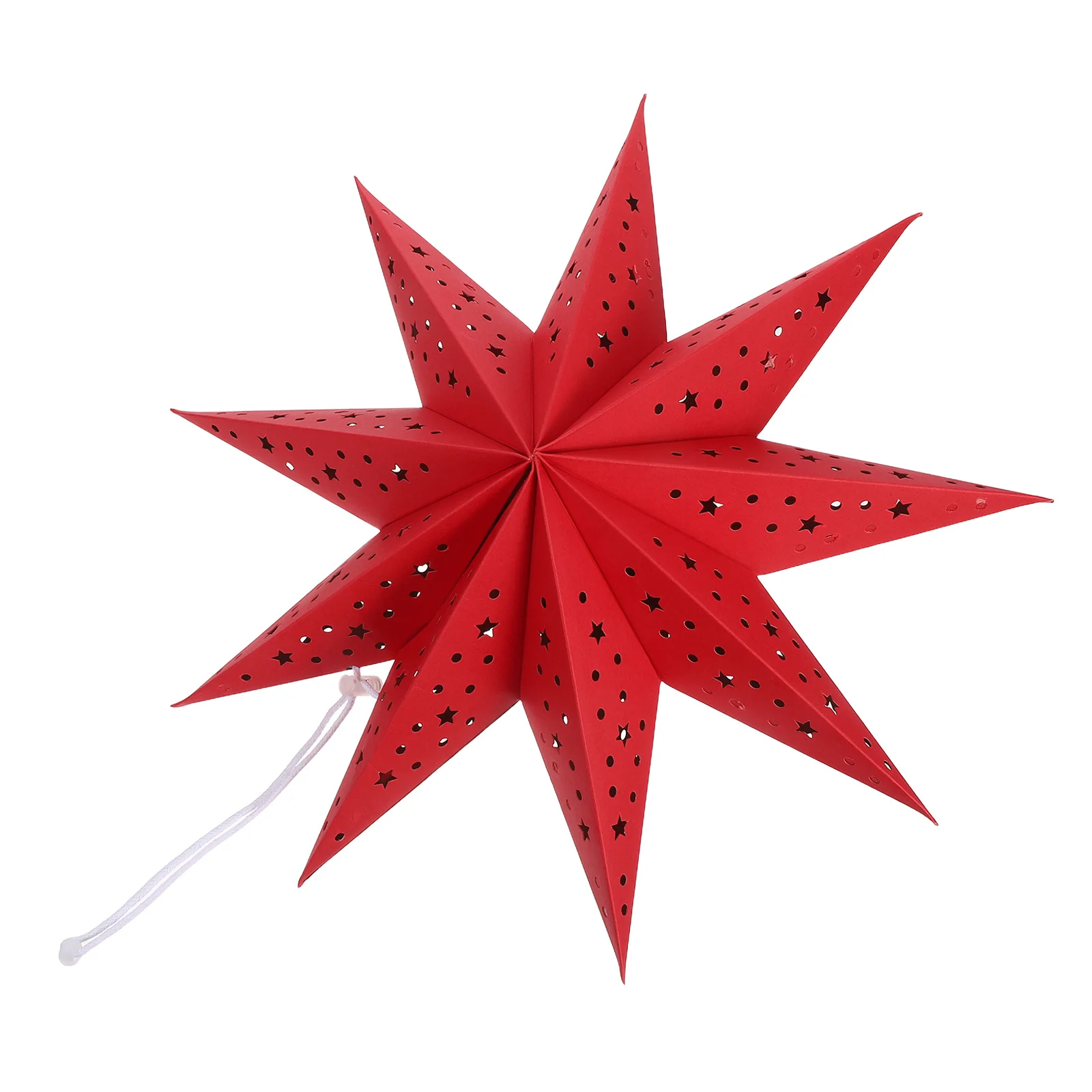 .76 Inch 9 Shaped Paper Lamp Shade Christmas Pendant Light for Festive Home Decor Party Celebration