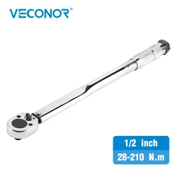 Preset Torque Wrench 1/2 Inch Drive 28-210N.m Chrome Vanadium Steel Hand Tool for Car Motorbike Repair