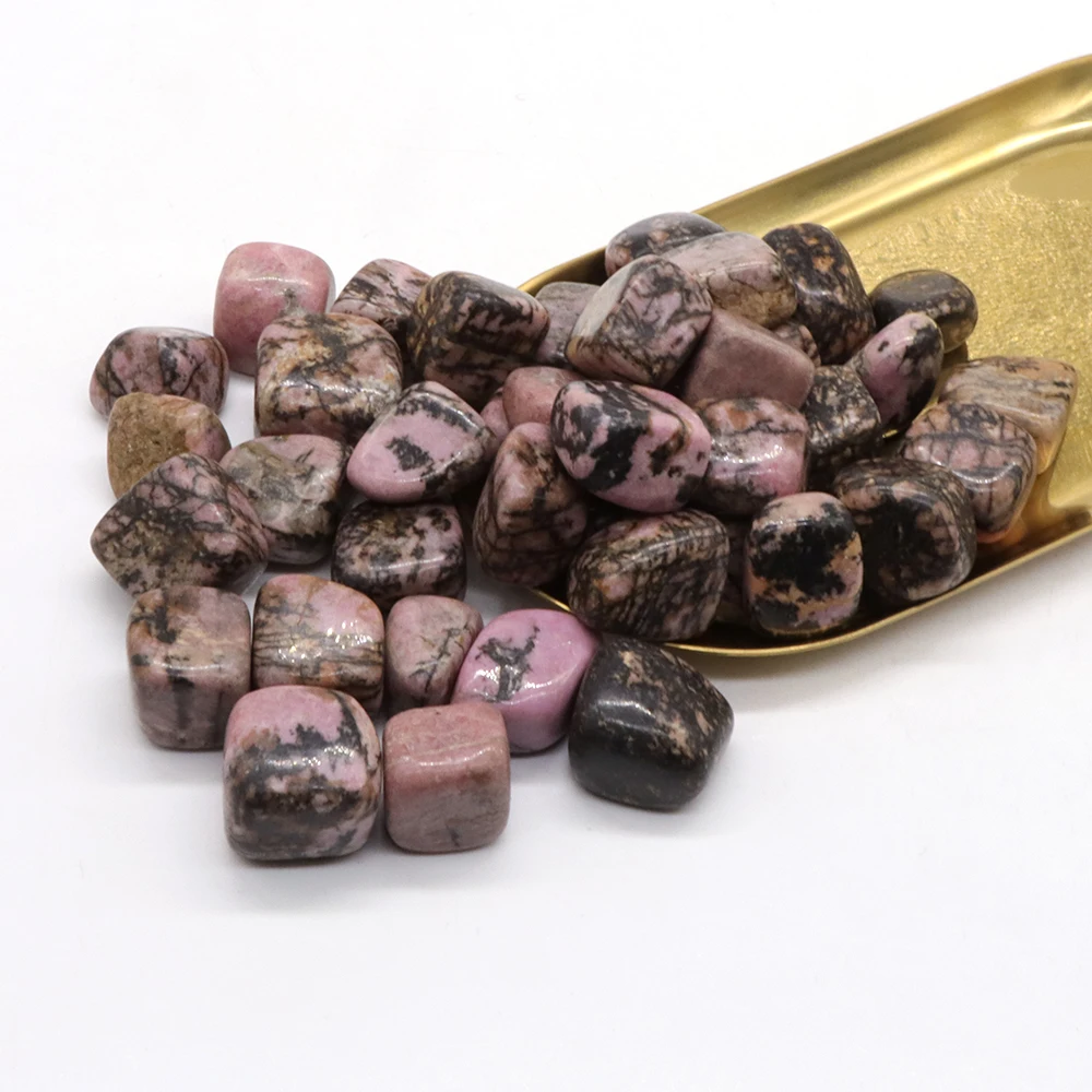 

Natural Bulk Crystal Stones Pink Black Rhodonite Reiki Healing Polished Energy Chakra Beads Gravel Specimen Aquarium Collection