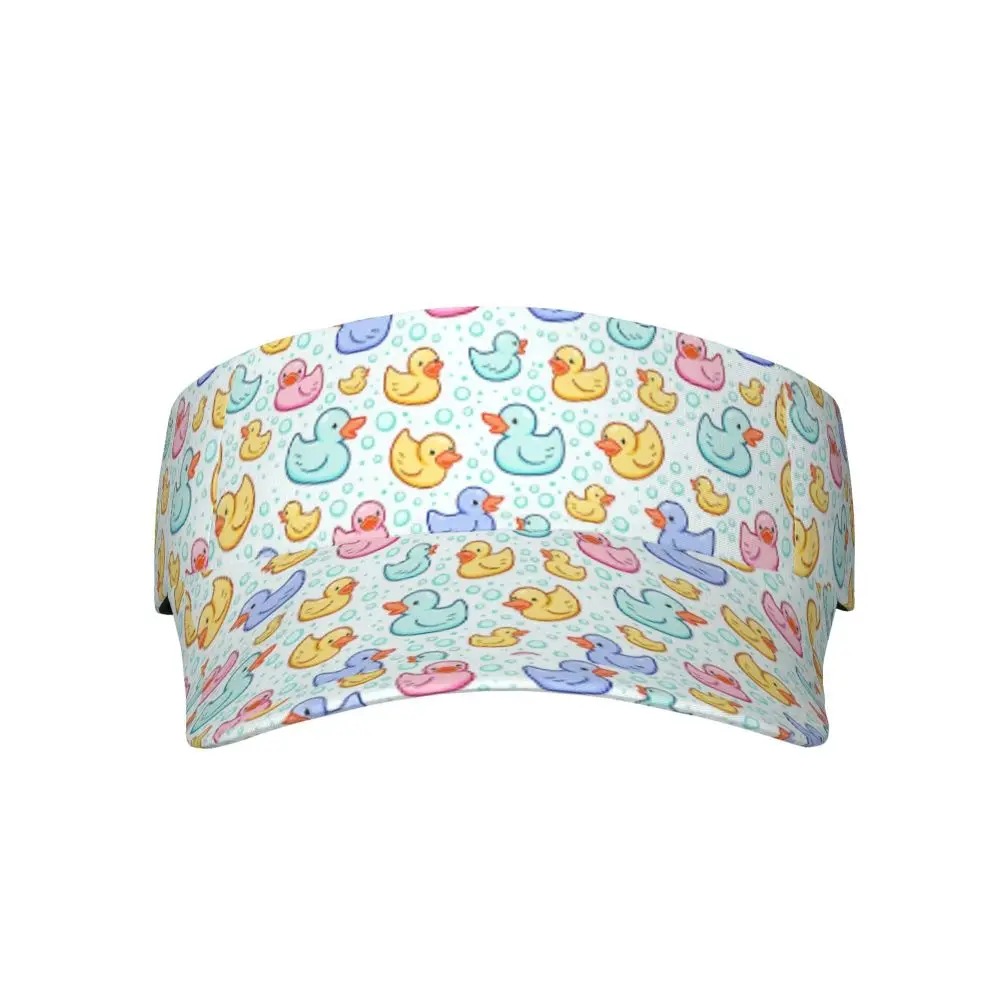 Interesting Kawaii Chicken and Duck Pattern Adult Sunshade Open Top Hat Adjustable Beach Hat Women's and Men's Sun Hat