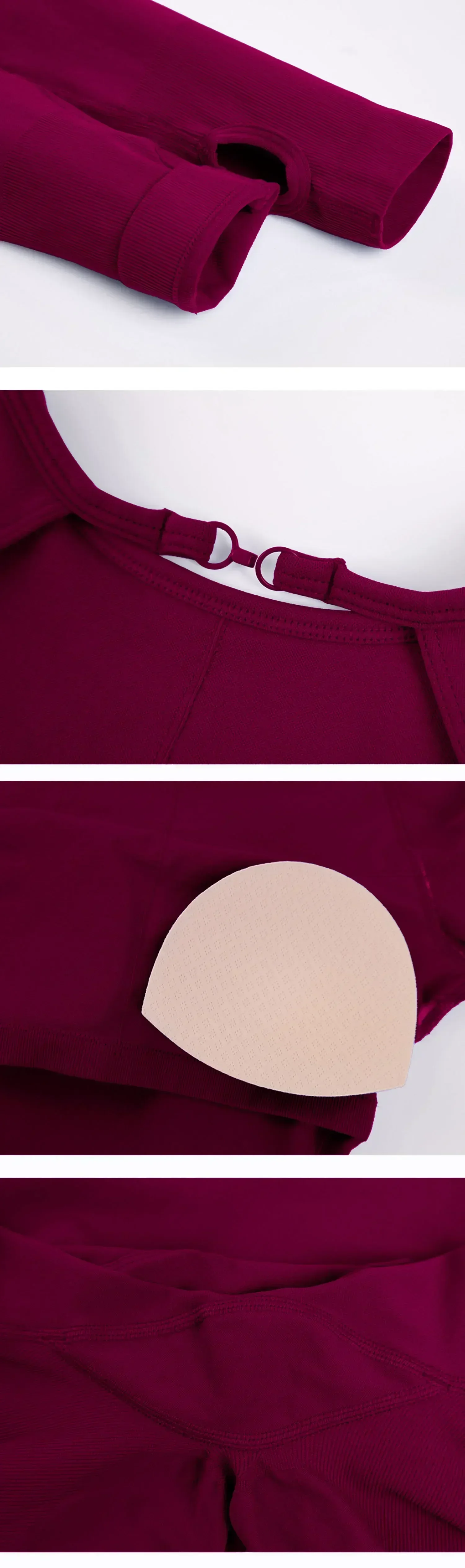 LOGO Langarm Rückenfreier Jumpsuit Hochelastischer Hüftstraffender Workout-Bodysuit Nahtloser Gym-Yoga-Kurz-Jumpsuit Fitness-Sportbekleidung – Detail 23