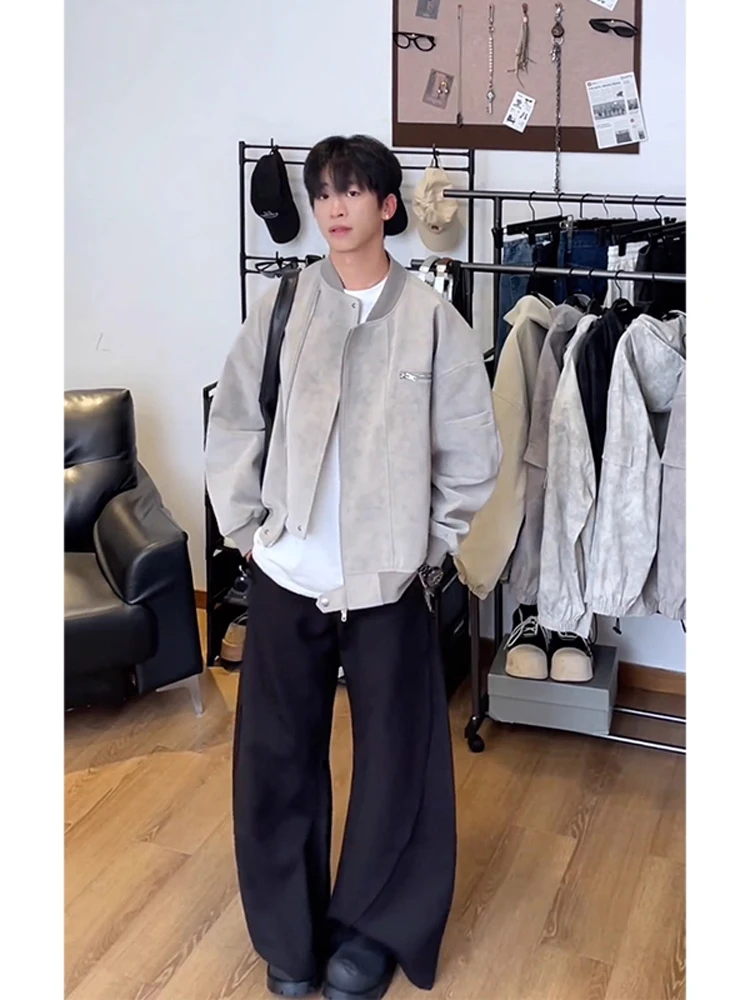 

Cleanfit American Retro Tie Dye Jaet Men's Baseball Design ort Workwear Outerwear Loose Fit Regular Thin