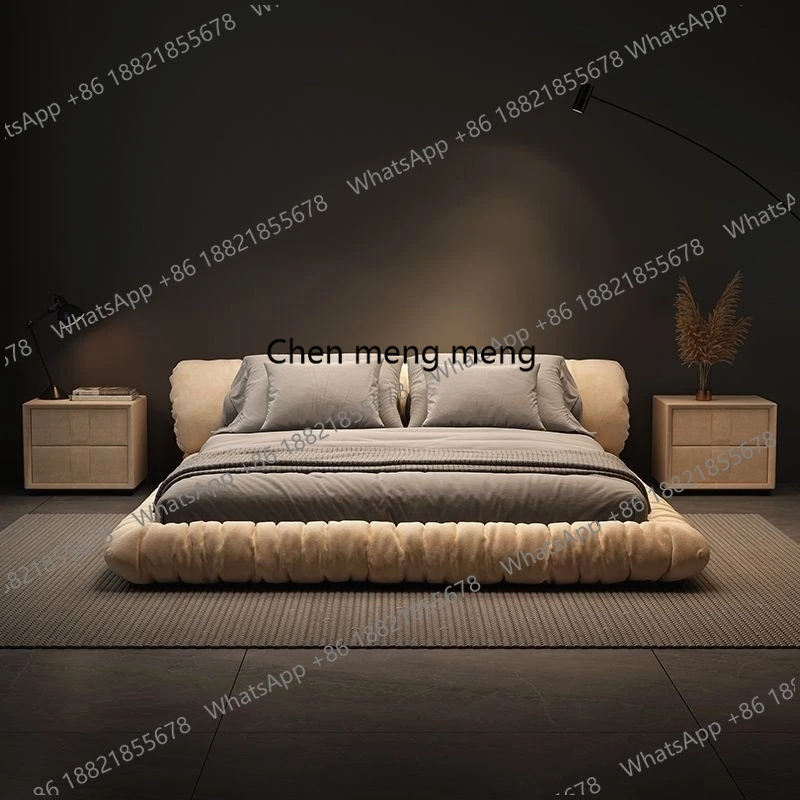 

180x200cm Full Frames Bedroom Double Beds King Size Sleep Bedroom Headboard Suspension Bed Queen Luxury Master Home Furniture
