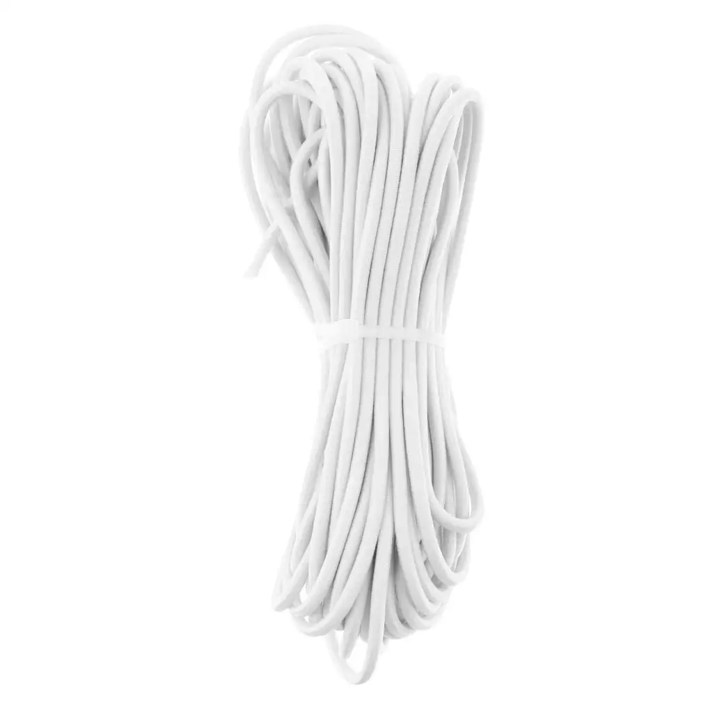 3mm White/Black Strong Elastic Round Bungee Rope Shock Cord Tie Down Boats Trailers 100m 50m 30m 20m 10m 5m 2m 1m 0.5m