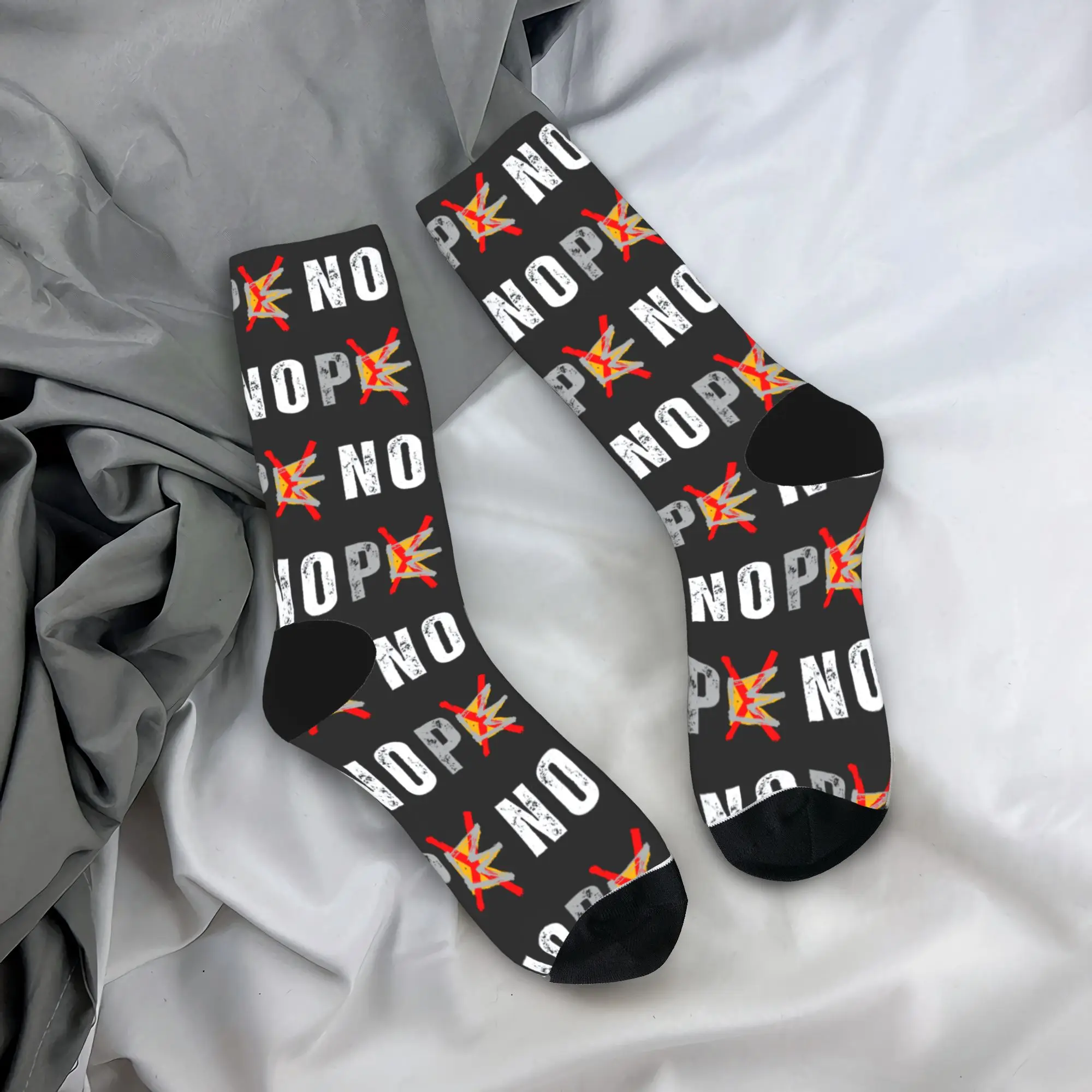 

Men Socks No Kings Stockings Autumn Casual Warm Soft Socks Graphic Outdoor Non Slip Socks